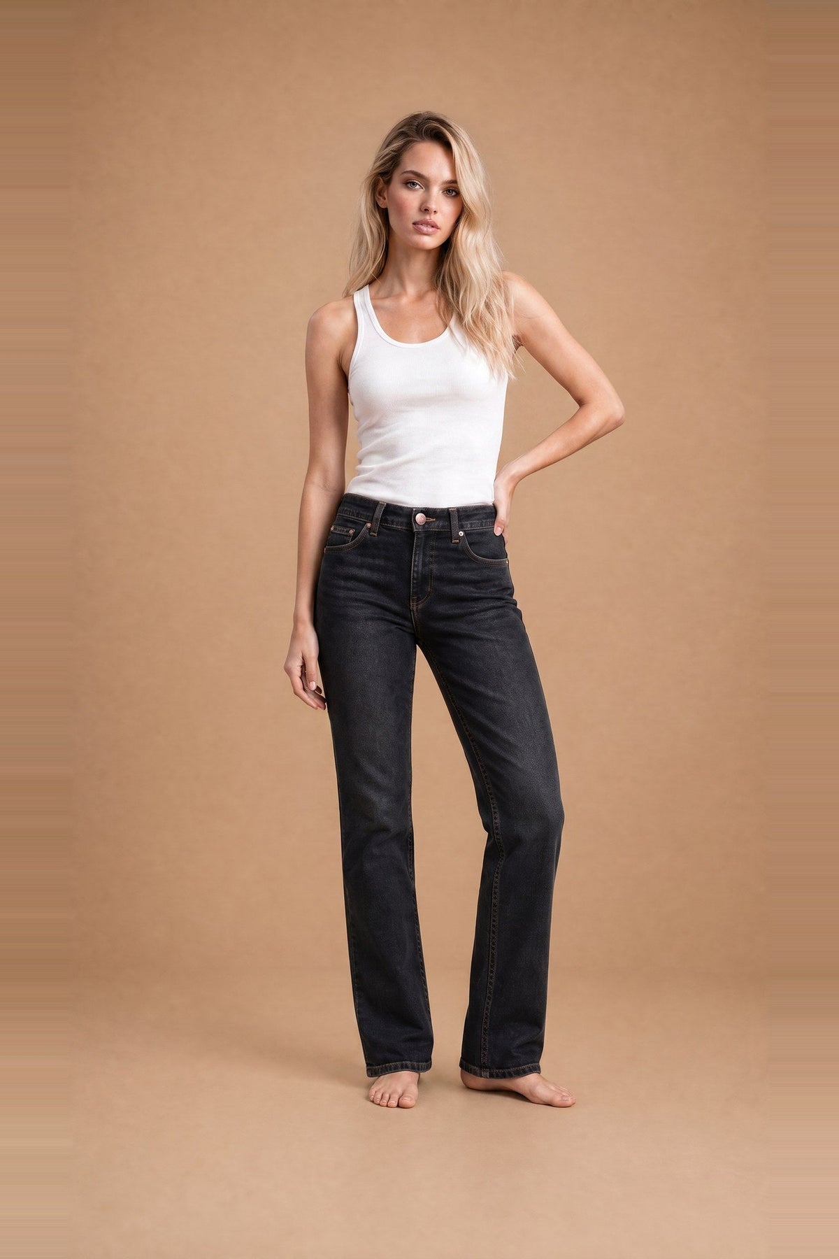 The Drizella by Arisi, front view on model, handcrafted in Colombia